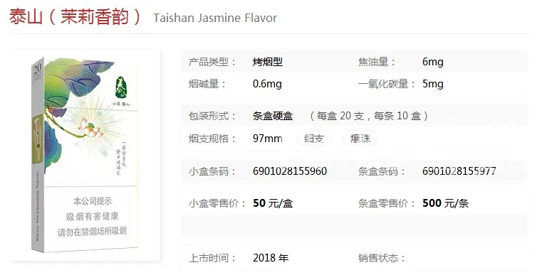 泰山茉莉香韵香烟价格一览，一包多少钱？ - 5 - 635香烟网