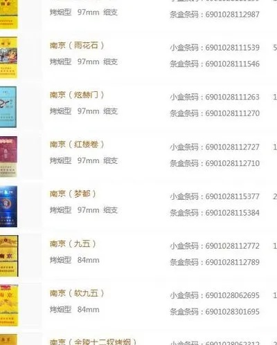 南京香烟价格一览，粗支烟图片及价格详解 - 3 - 635香烟网